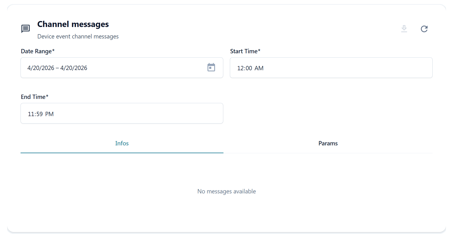 Device messages